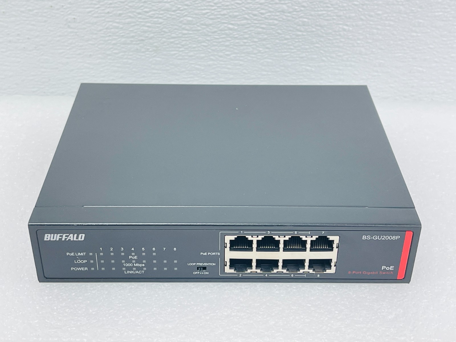USED - Buffalo BS-GU2008P 8- Port Gigabit Switch (Unit Only) / Free Shipping