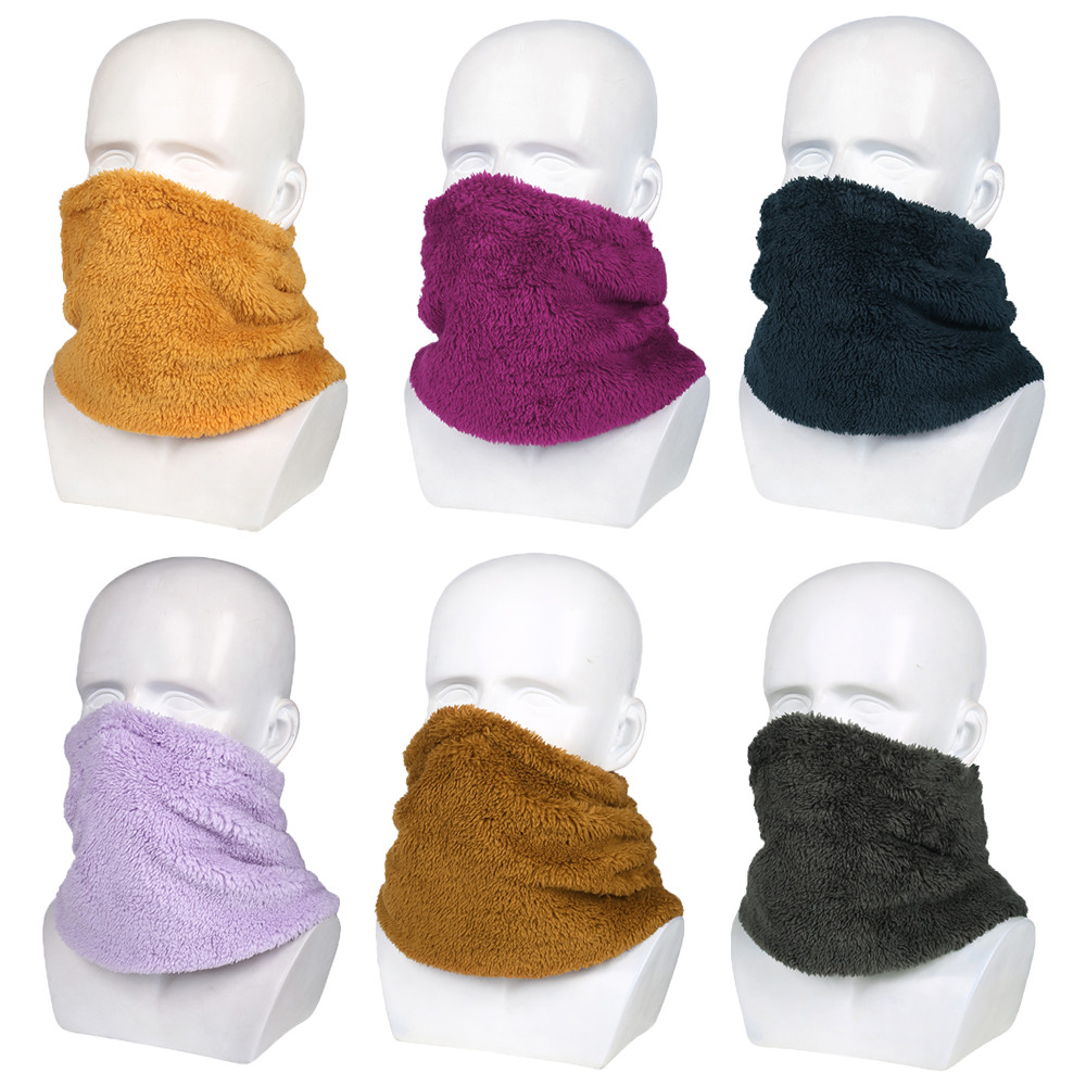 Fleece Neck Warmer Gaiter Winter Adjustable Half Face Masks Scarf for Outdoor US