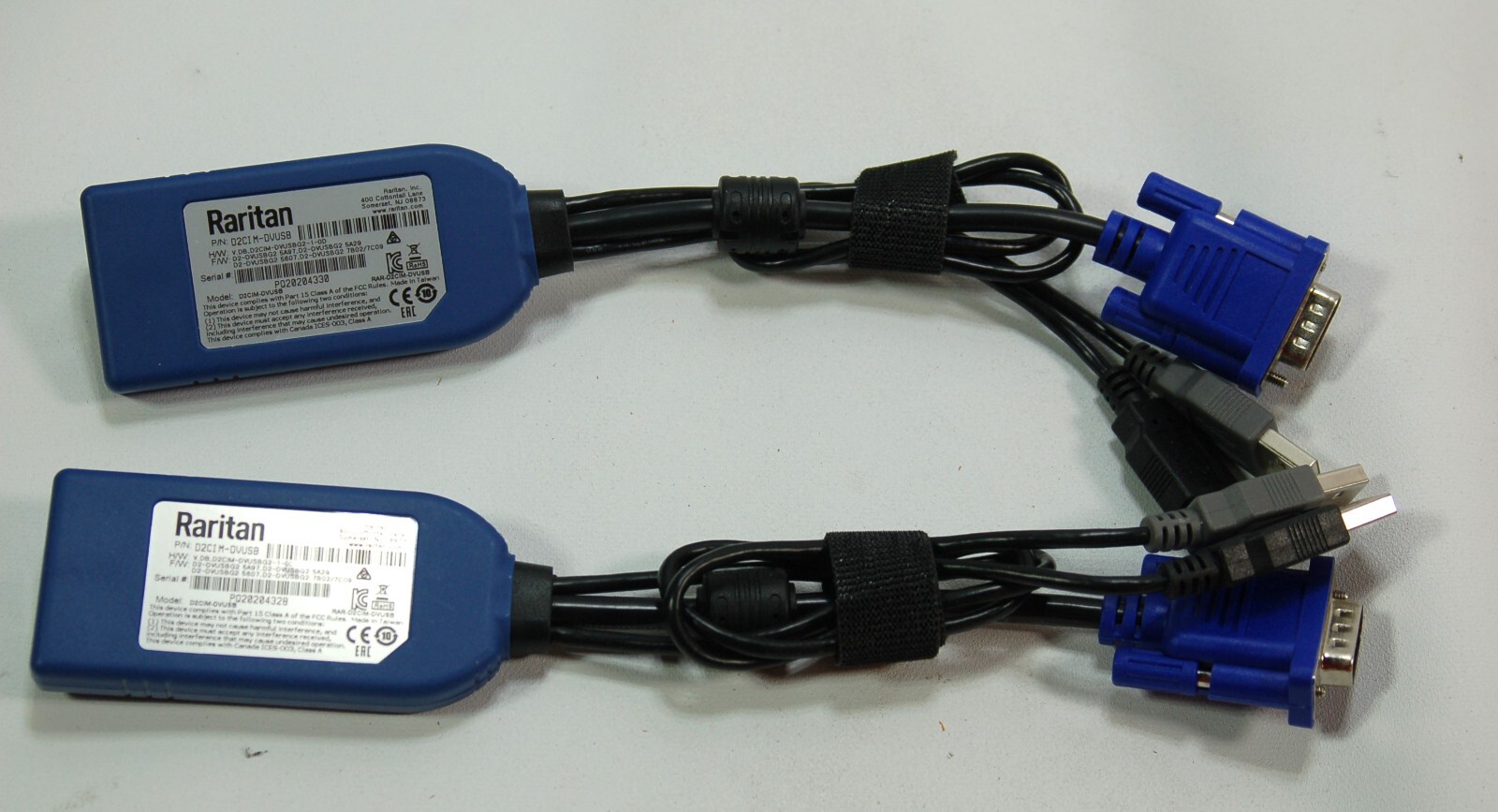 Lot of 2 Raritan D2CI M-DVUSB Cables D2CIM-DVUSB