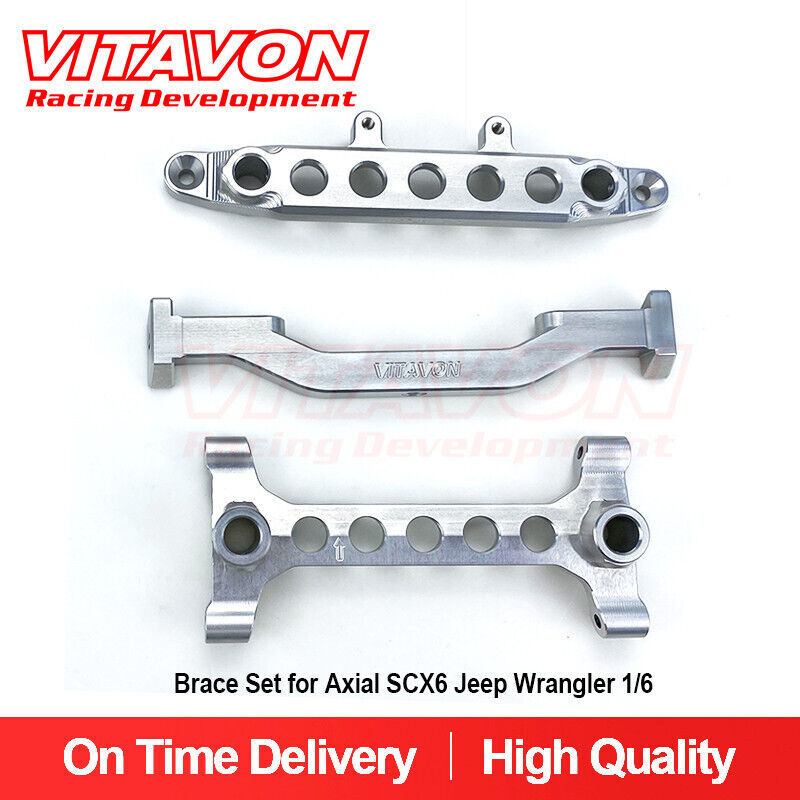 Vitavon CNC Alu #7075 Brace Set for Axial SCX6 Jeep Wrangler Trail Honcho 1/6