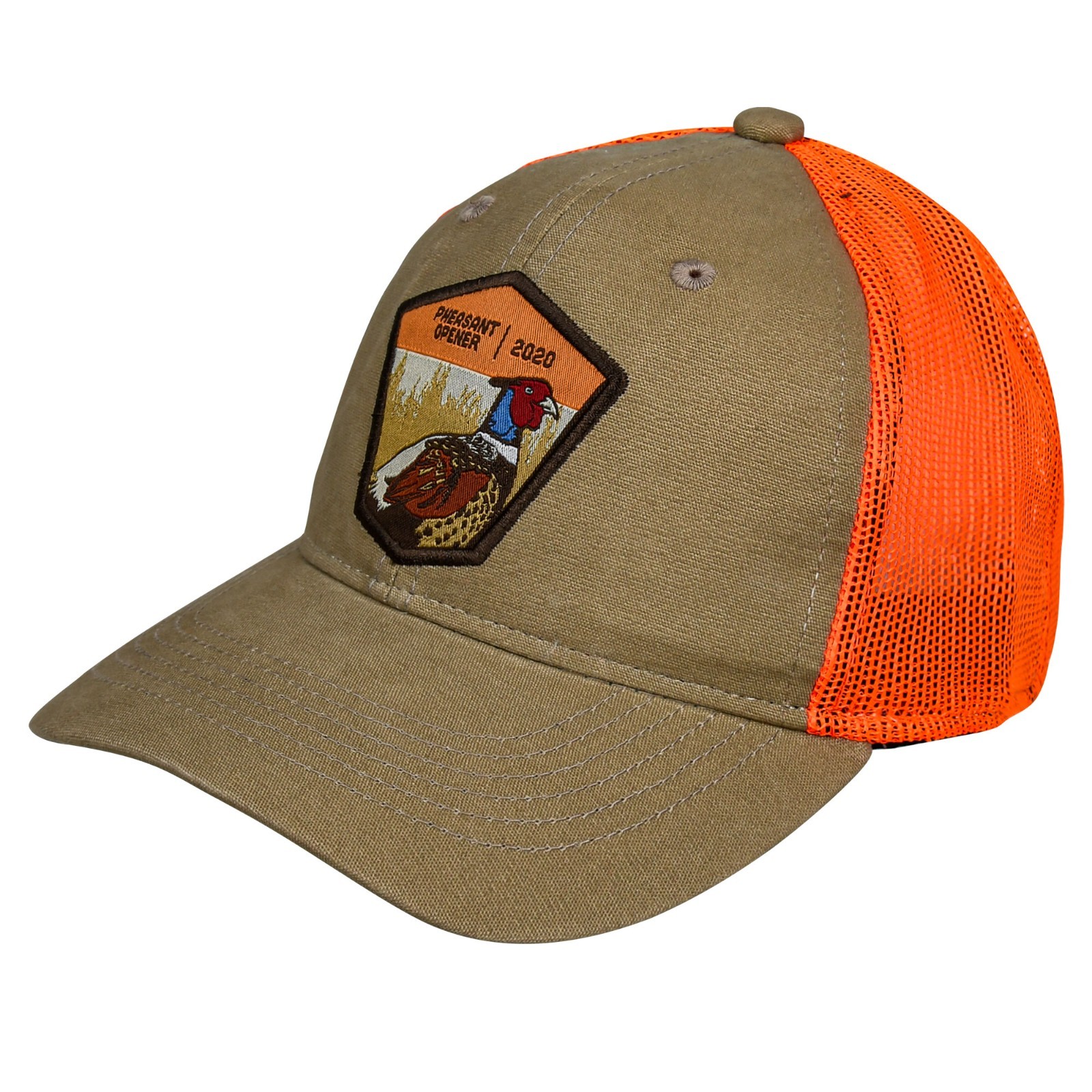 Pheasant Opener Meshback Cap- Brown/Blaze