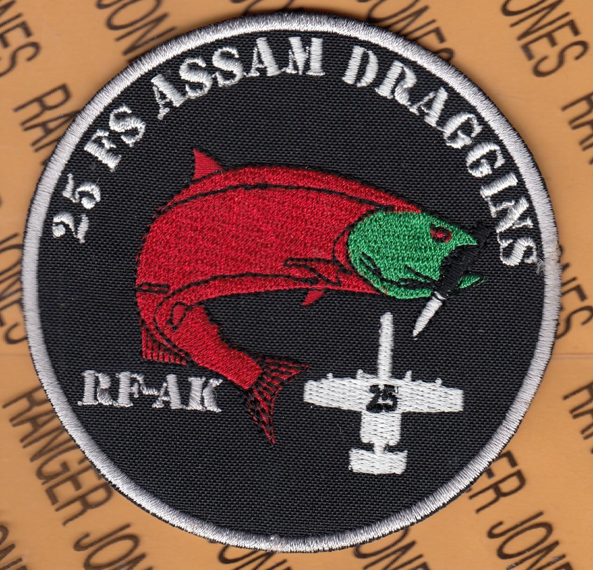 USAF Air Force 25th Fighter Sq FS ASSAM DRAGGINS Red Flag AK ~3.75" patch c/e