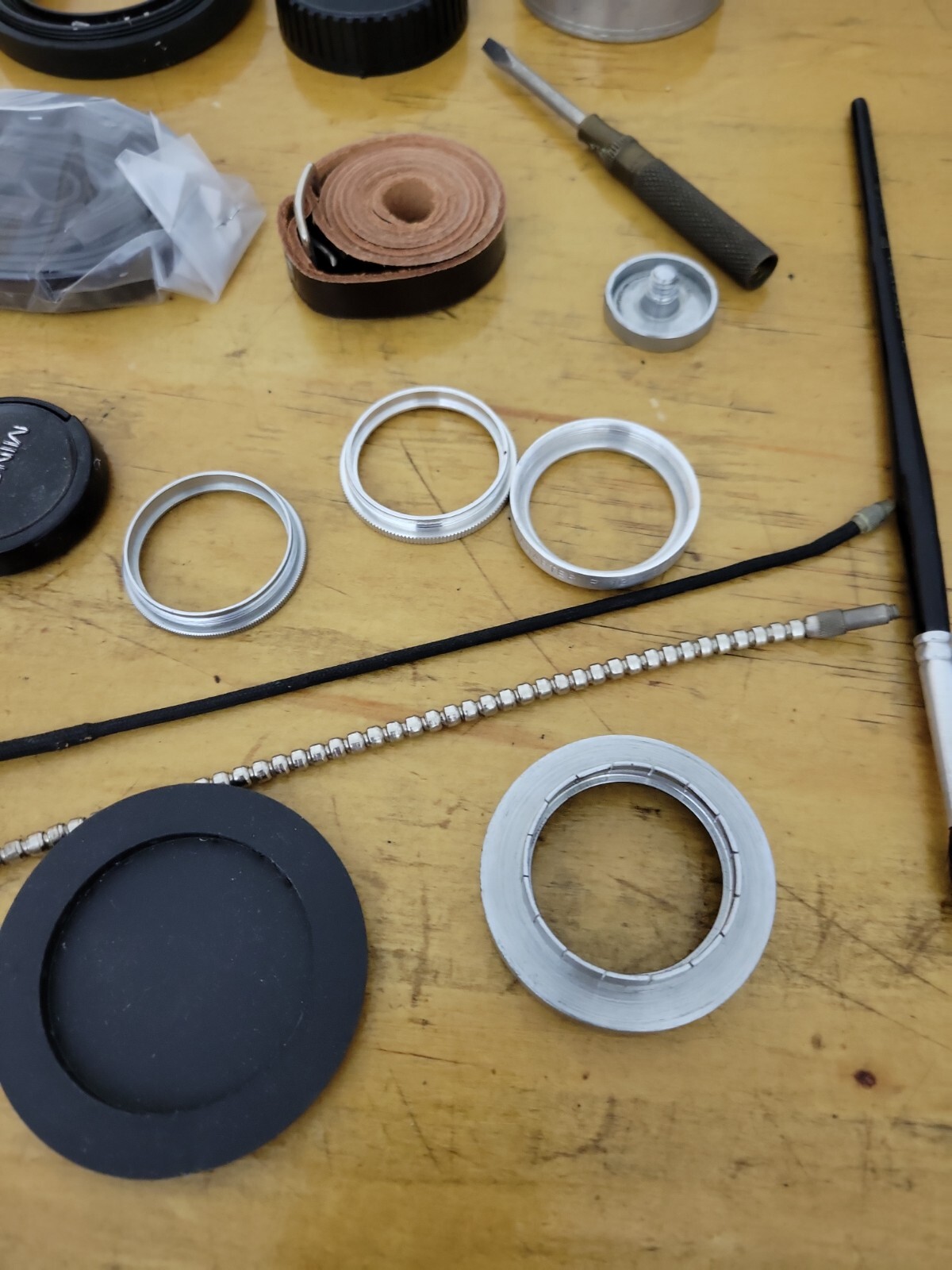 Vintage Camera Strap and Misc Lens Caps Camera Accessories