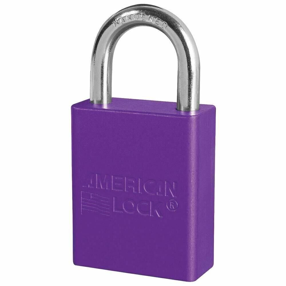 American Lock A1105PRP Purple Padlock, Keyed Different (6 Pack)