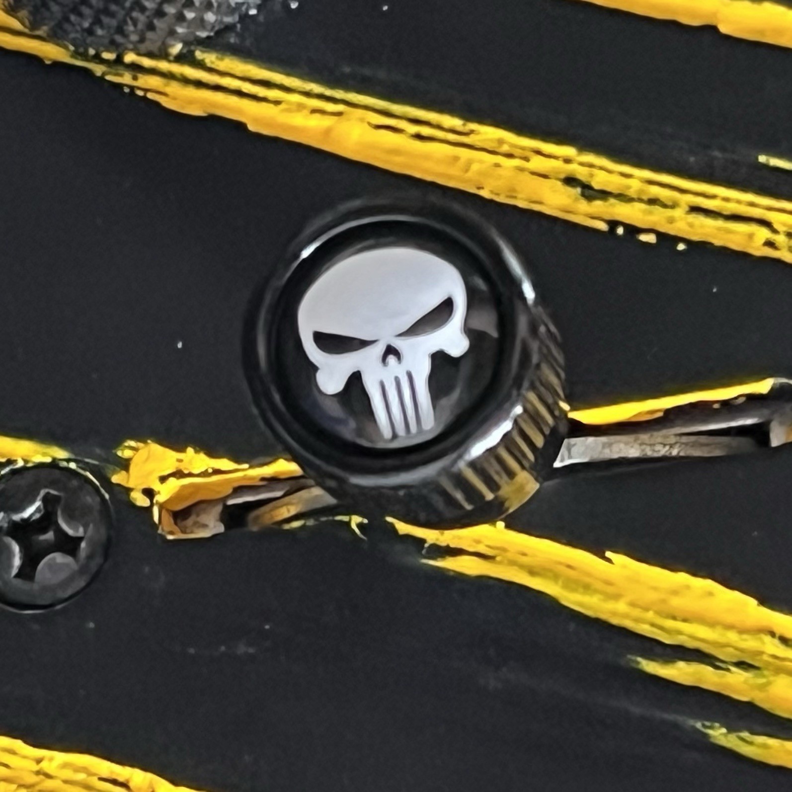 Kinnatone Skull black  Strat Tele Schecter switch tip Knob Blade Style