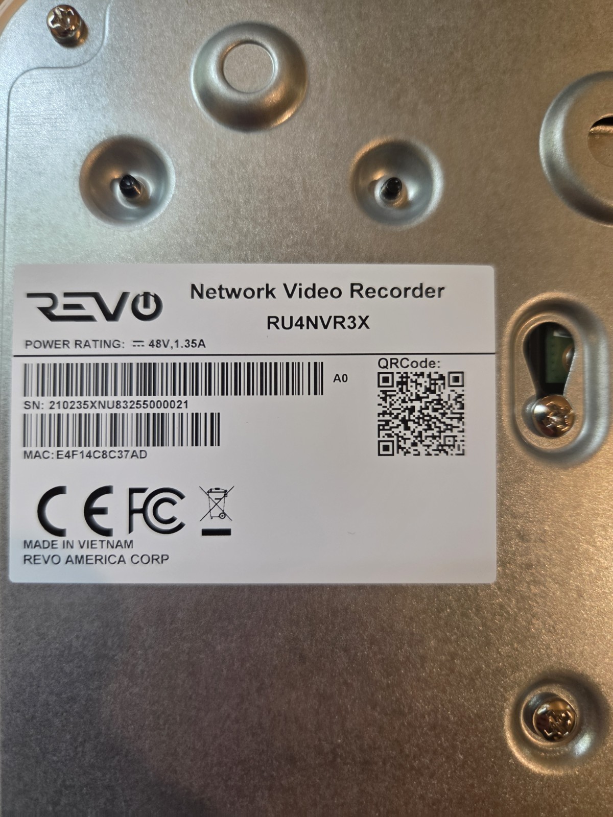 Revo America 4 Camera Surveillance System