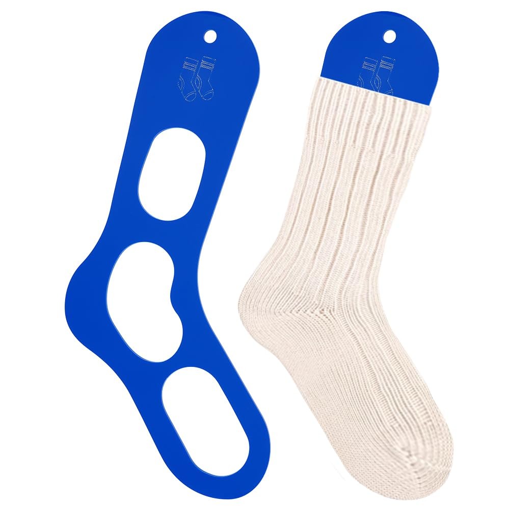 BENECREAT 2Pcs Acrylic Sock Blockers, Blue Knitting Ruler Stocking