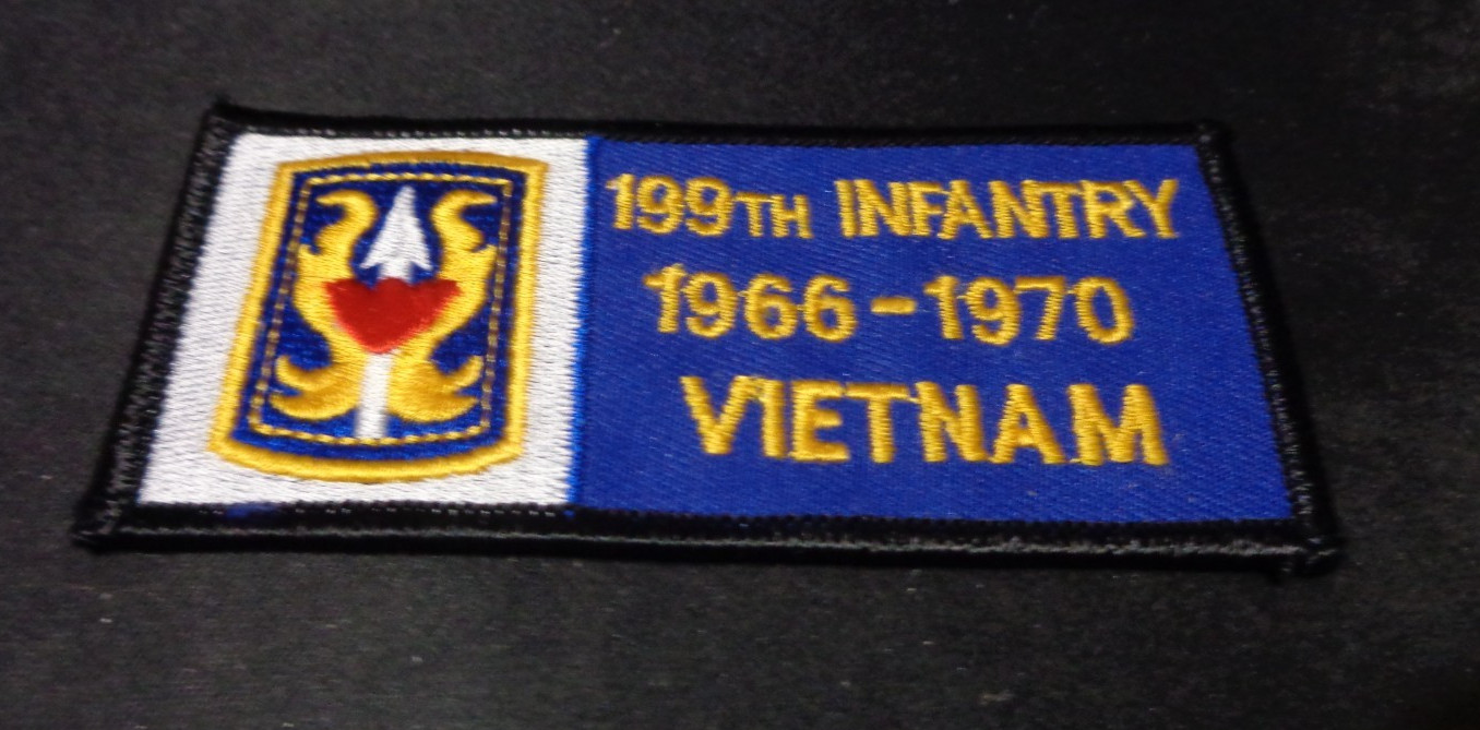Army 199th Infantry Vietnam patch 1966 1970 COLOR plastic back NEW WITH OUT TAG