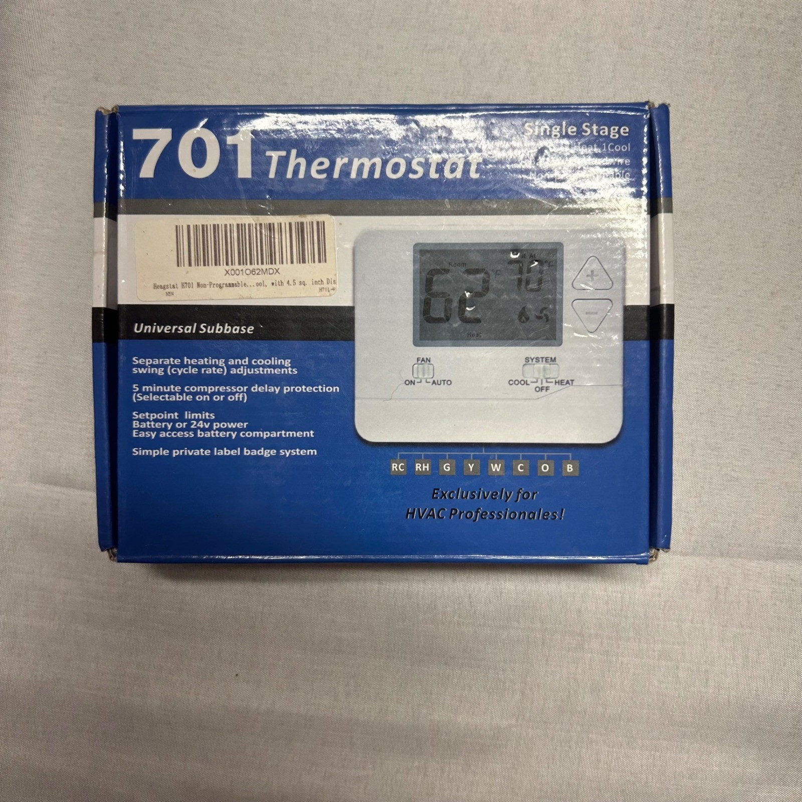 Heostat H701 Non-Programmable Thermostat 1 Heat 1 Cool Single Stage Digital
