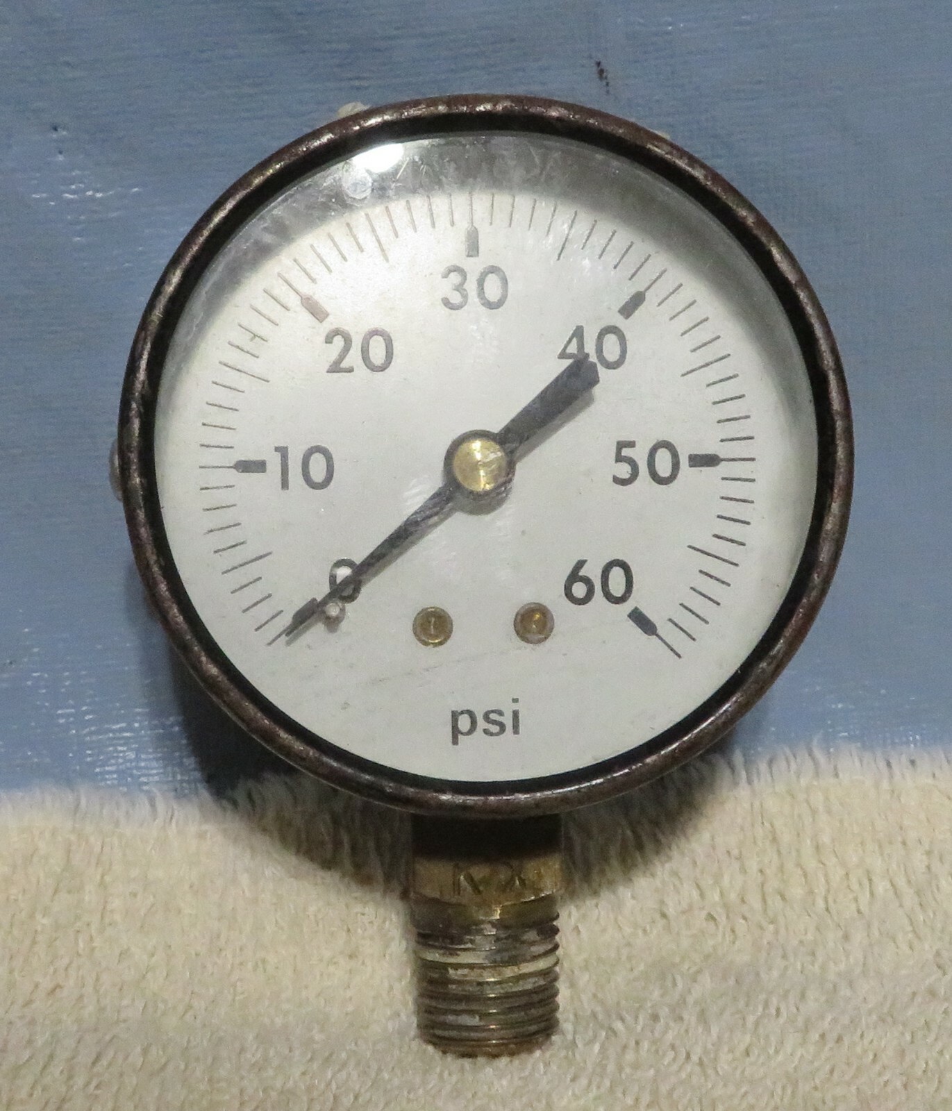 WATER/ AIR PSI GAUGE STEAMPUNK ALTERED ART SALVAGE LAMP PARTS