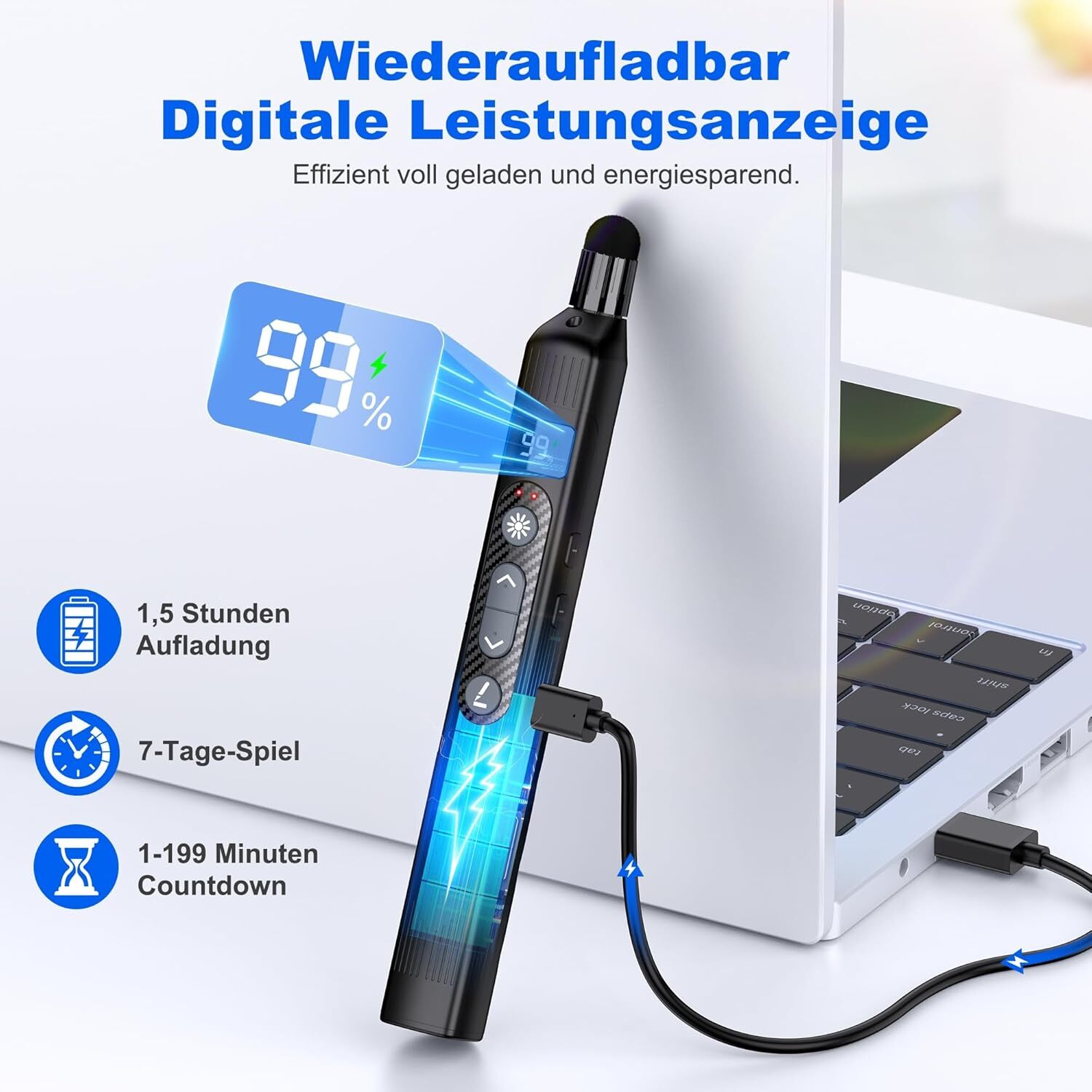 Writing Presenter Presentation Remote Control with Pointing Stick Extendable Power
