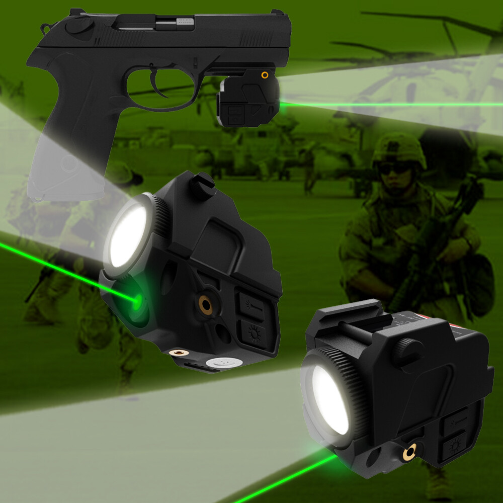 Laspur Compact Green Laser Sight Flashlight Light Combo Rechargeable Battery