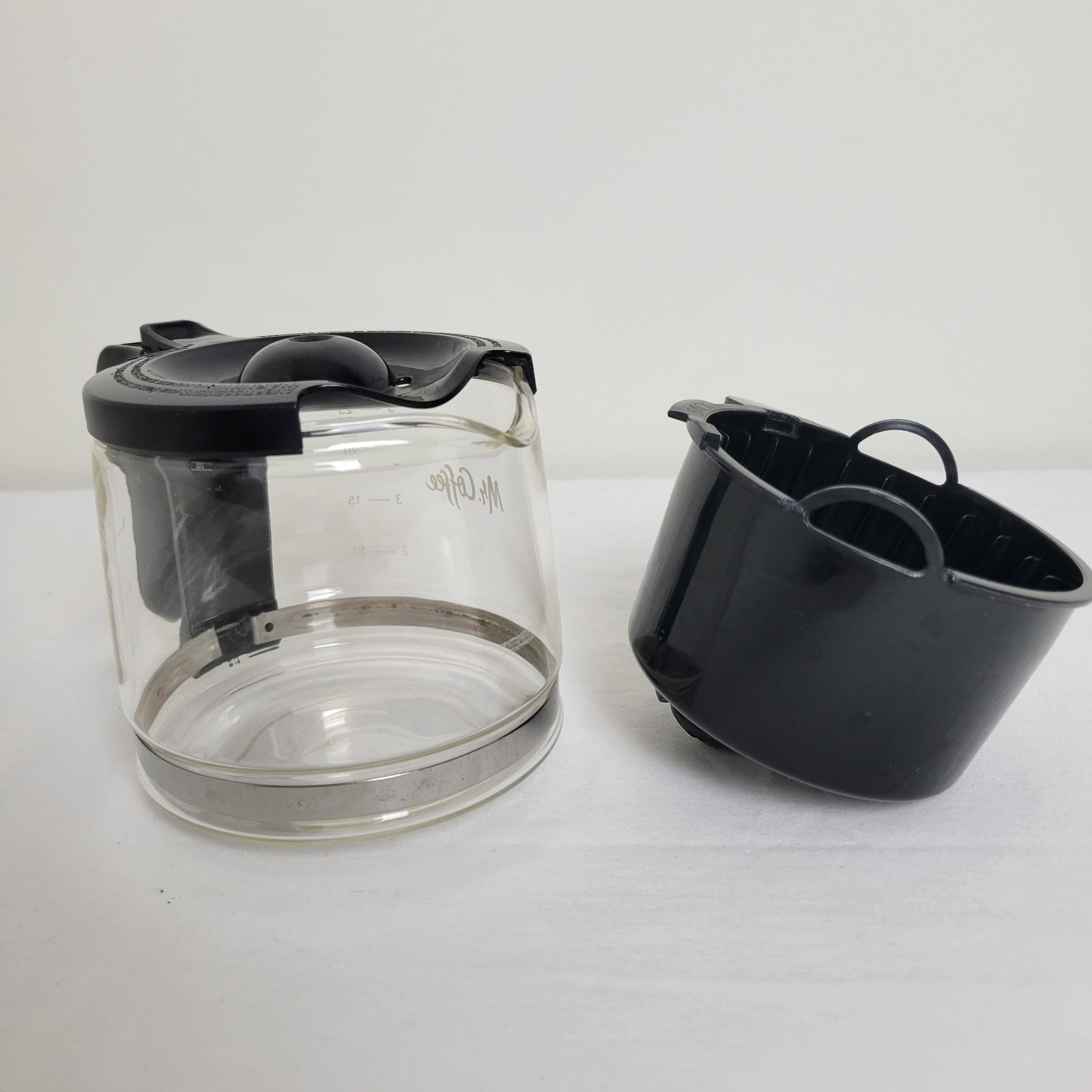 Replacement Glass Carafe & Filter Holder for Mr. Coffee  5 Cup 25 Ounce