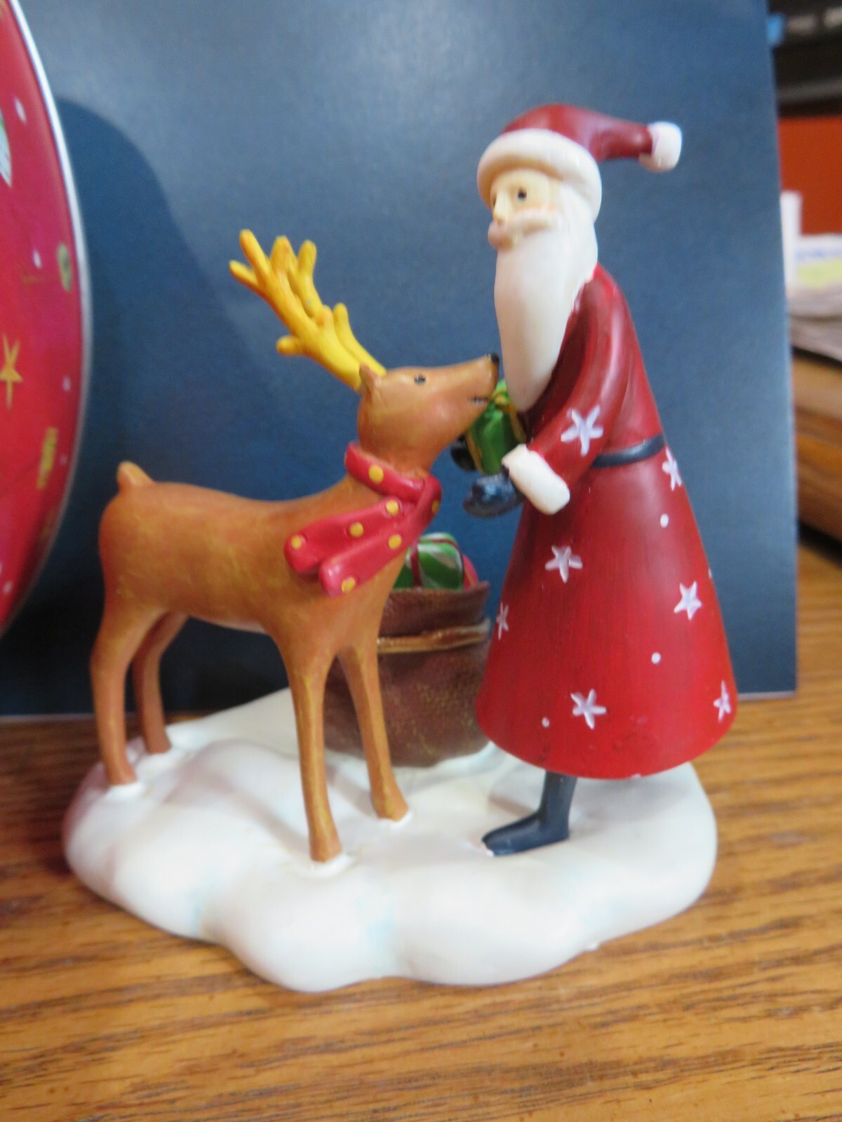 JAN PASHLEY "A WINTER'S JOY" SNOW VILLAGE FIGURE RUSS BERRIE-NEW IN TIN-FREE SHI