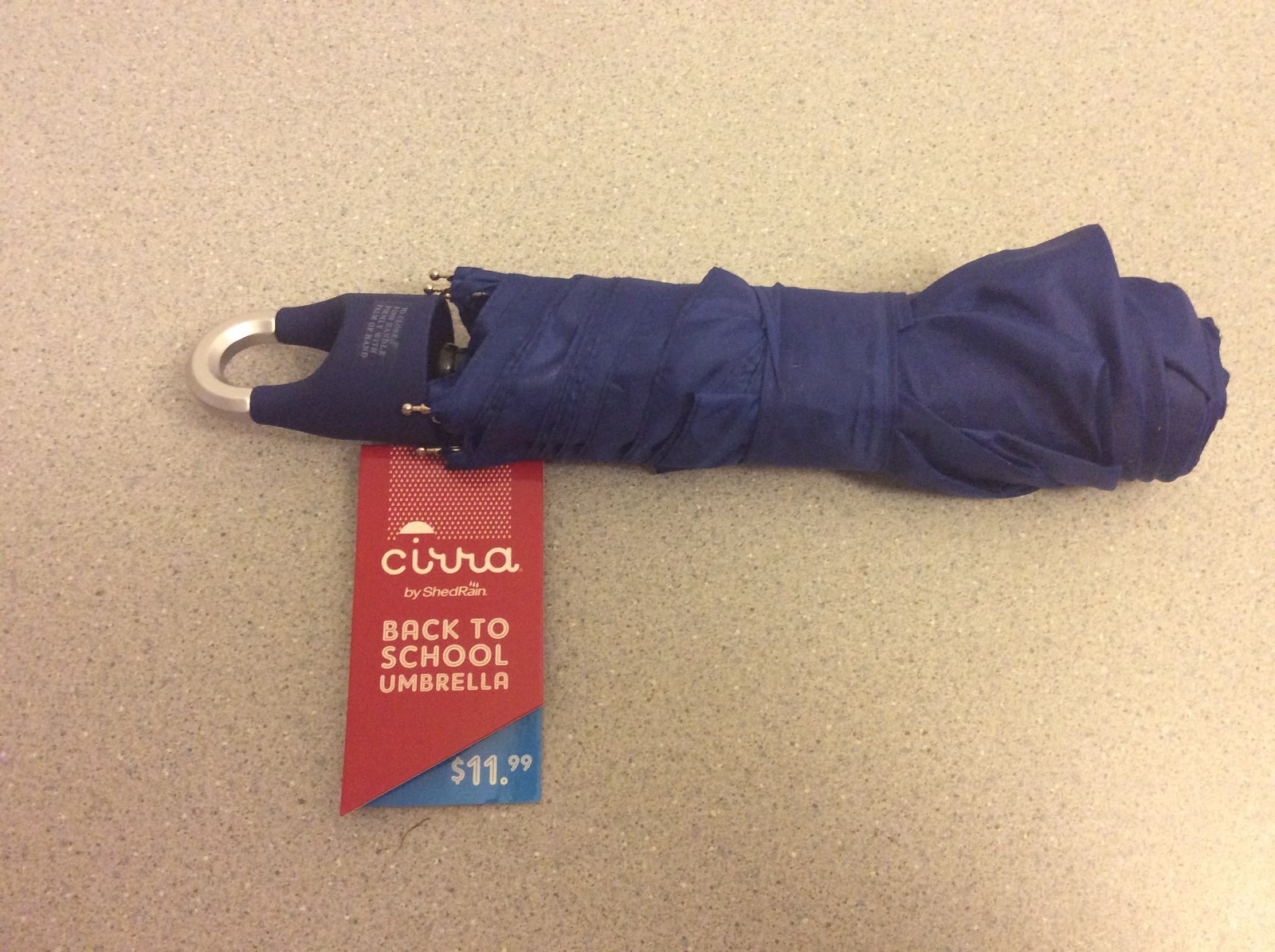 ShedRain Clip Handle Compact Manual Umbrella: Blue New with Tag