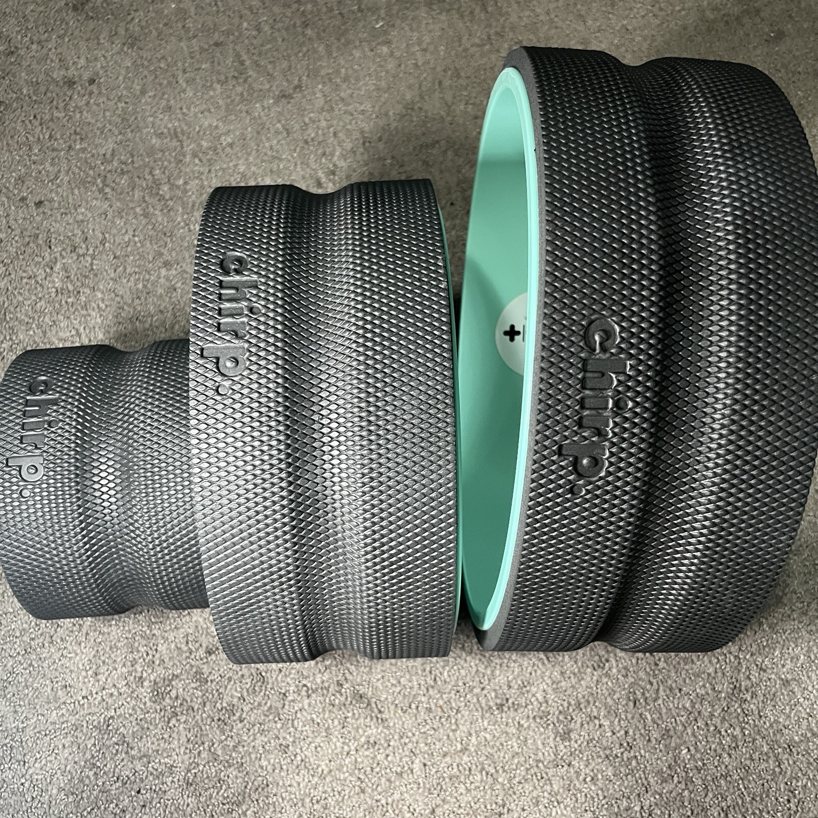 Chirp Plexus Foam Roller Wheel 3 Pack Set for Back Pain Relief Muscle Therapy