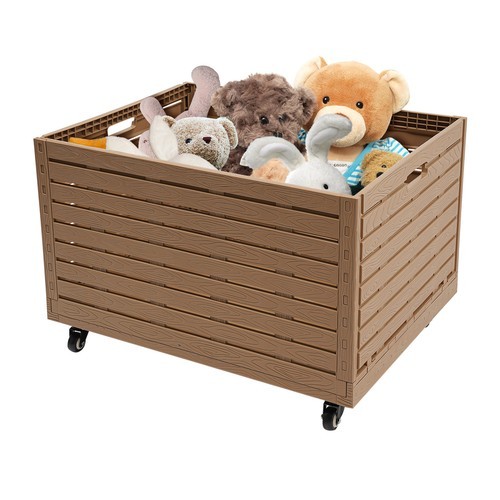 Large Stackable Collapsible Storage Bins Dolly Cart with Wheels for markets