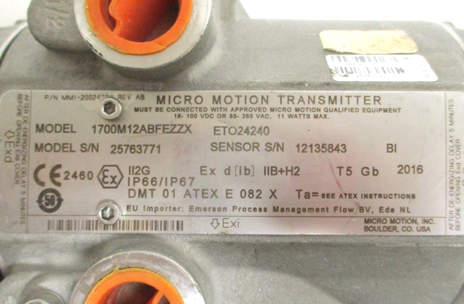 MICRO MOTION, 1700M12ABFEZZX, SINGLE VARIABLE FLOW SST TRANSMITTER , SURPLUS