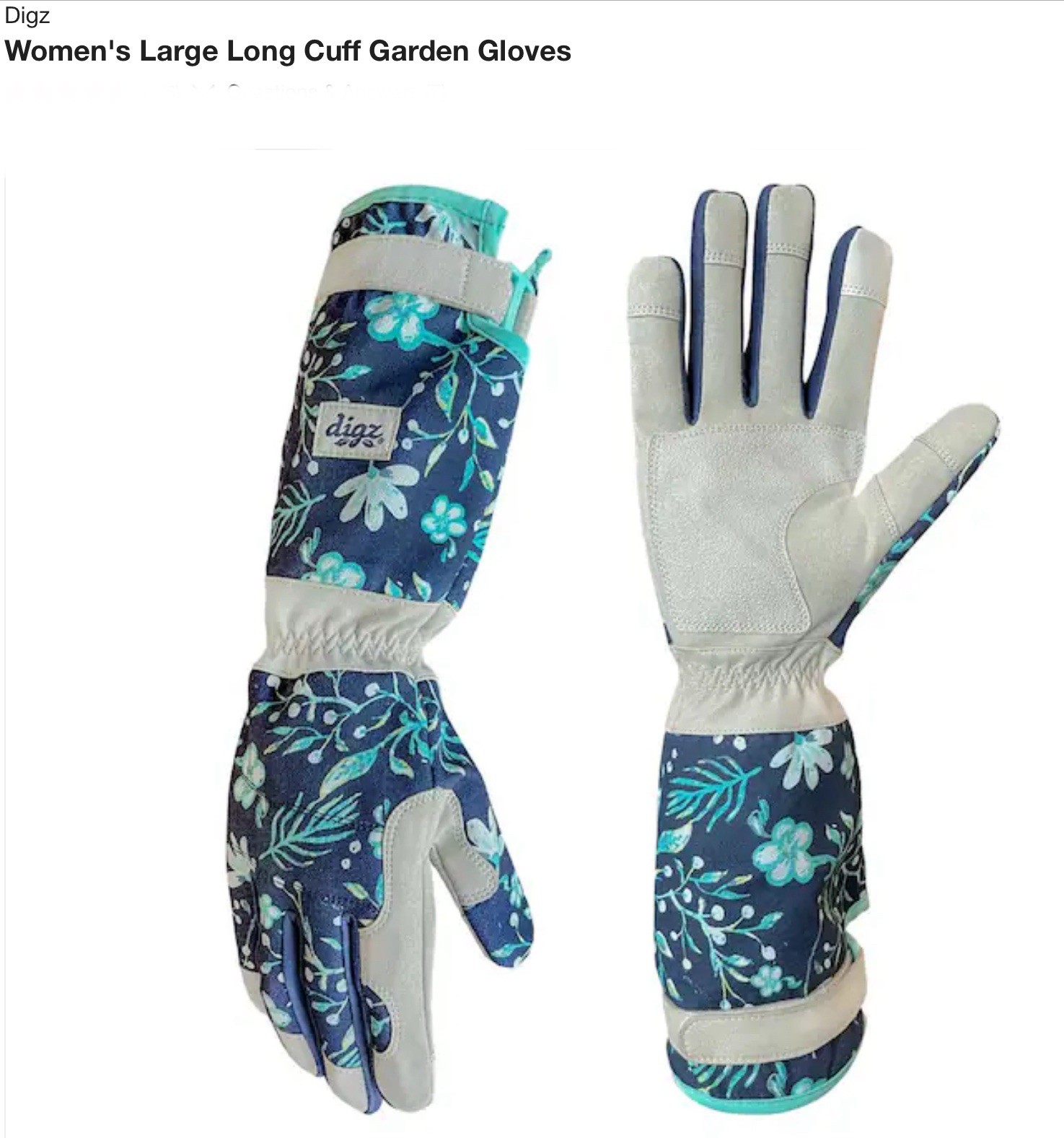🥀 Digz Long Cuff  High Performance Gardener Gloves Sz Large🆕SET OF 2 Packs