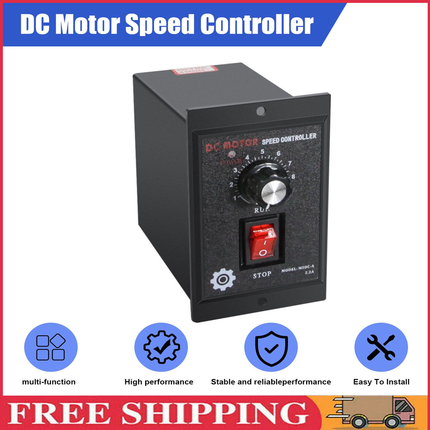 (500W)110VAC In 90V DC Output DC Motor Speed Controller Switch Forward Reverse