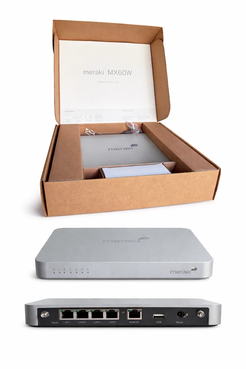 Meraki MX60W Cloud Managed Security Firewall & VPN Appliance MPN 600-16015