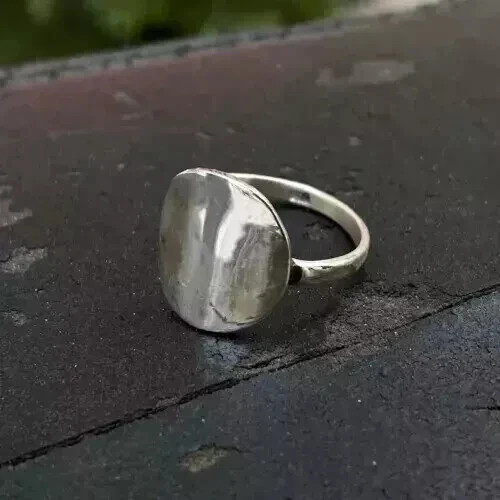 Solid 925 Sterling Silver Statement Unique Handmade Woman Jewelry Ring All Size