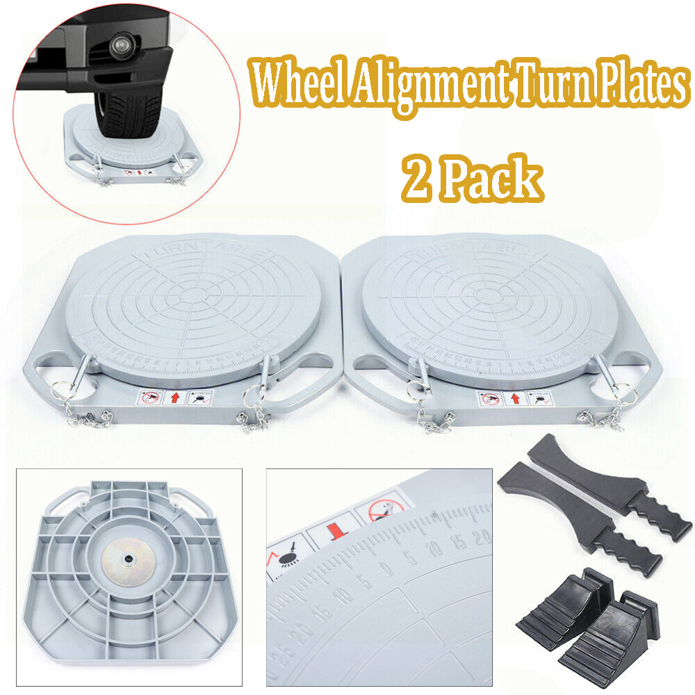 One Pair 5Ton Wheel Alignment Turn Plates Car Truck Front End Wheel Tool Durable