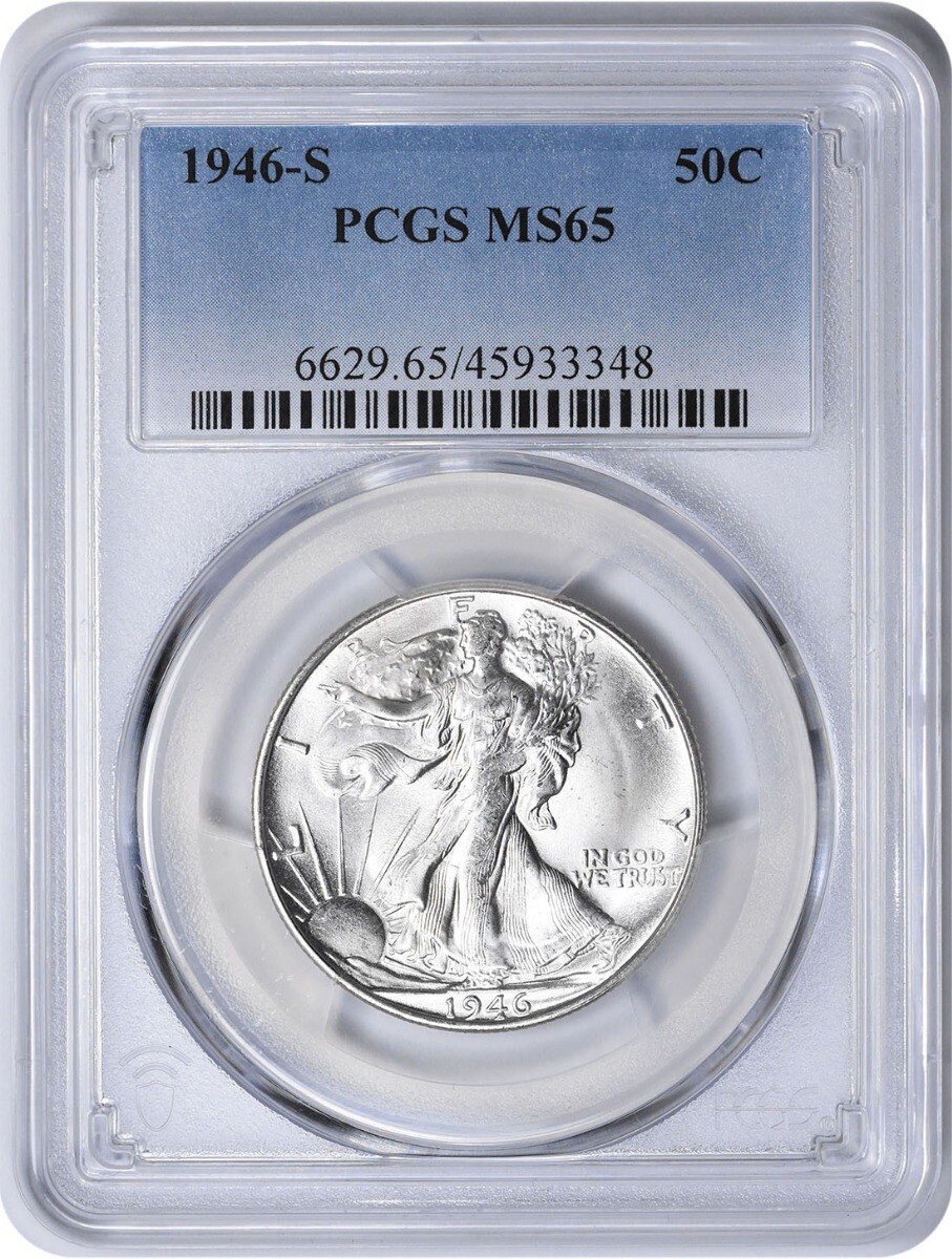 1946-S Walking Liberty Silver Half Dollar MS65 PCGS