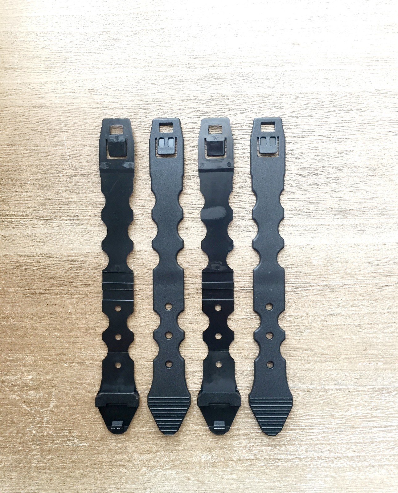 4x MALICE Clips Tactical MOLLE 4in Kydex Straps Holster Belt Loops - Black