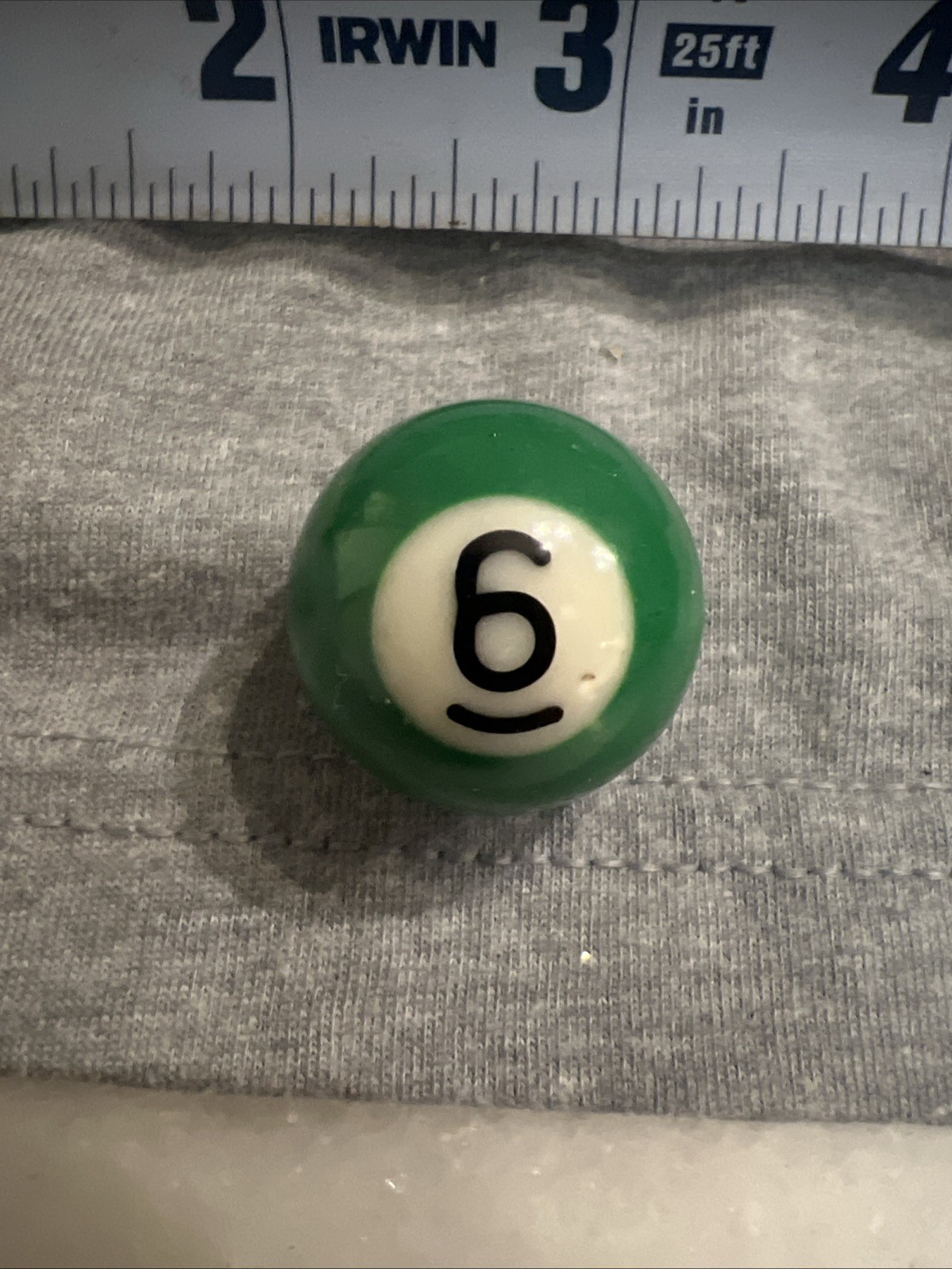 Replacement Mini Billiard Pool Ball 1” One Inch Number 6 Green White Miniature