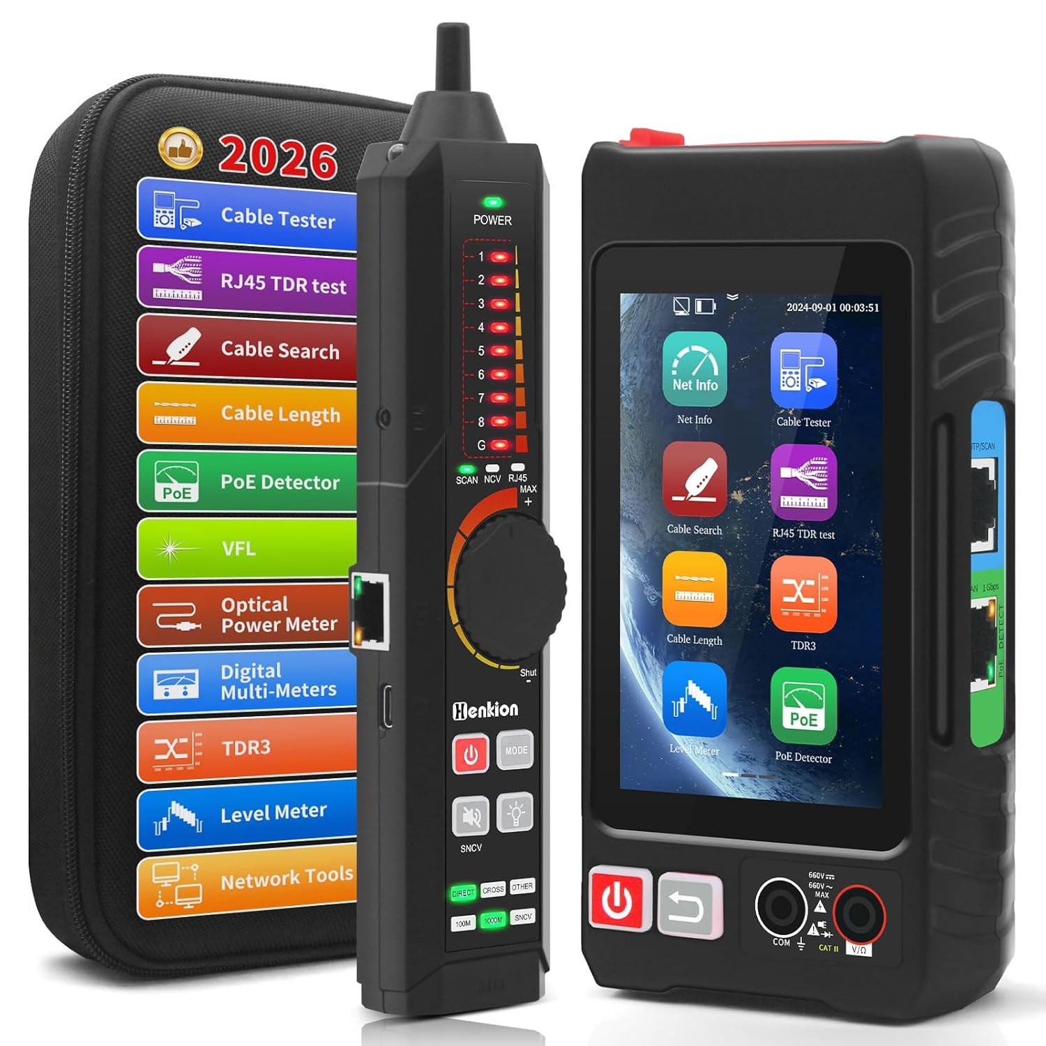Multifunction RJ45 Network Caber Tester,Full Features UTP Cable Tester Cable Tra