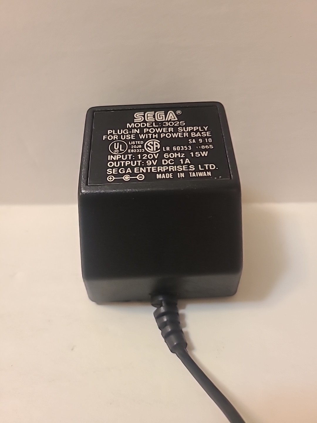 Original SEGA Master System Power Supply Model 3025 Authentic Tested And Working