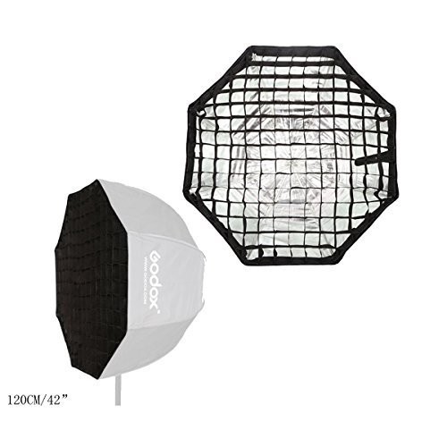 Portable 47" Octagon Softbox Umbrella with Grid for Flash Speedlight Photography