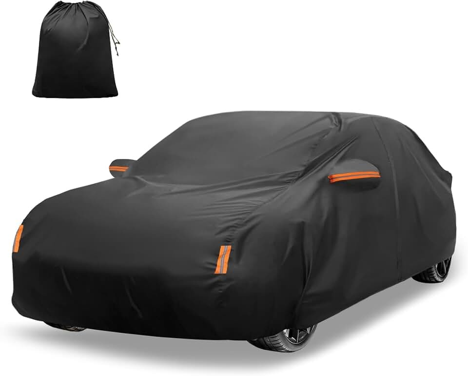 X AUTOHAUX Car Cover for Honda Civic Sedan/Coupe 210D-PU Outdoor Full Car Cover