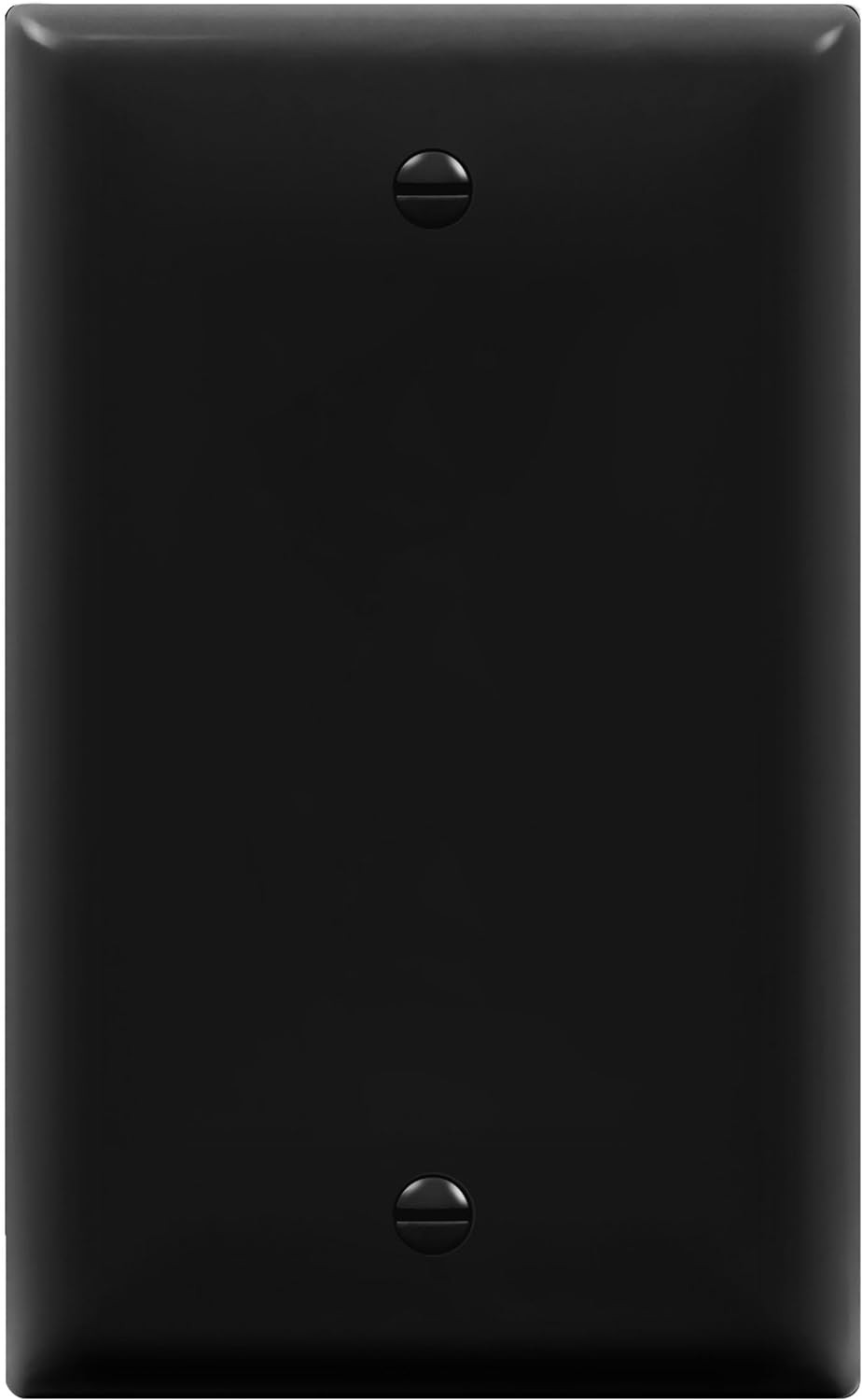 Blank Device Wall Plate, Gloss Finish, Standard Size 1-Gang 4.50" X 2.76", Polyc