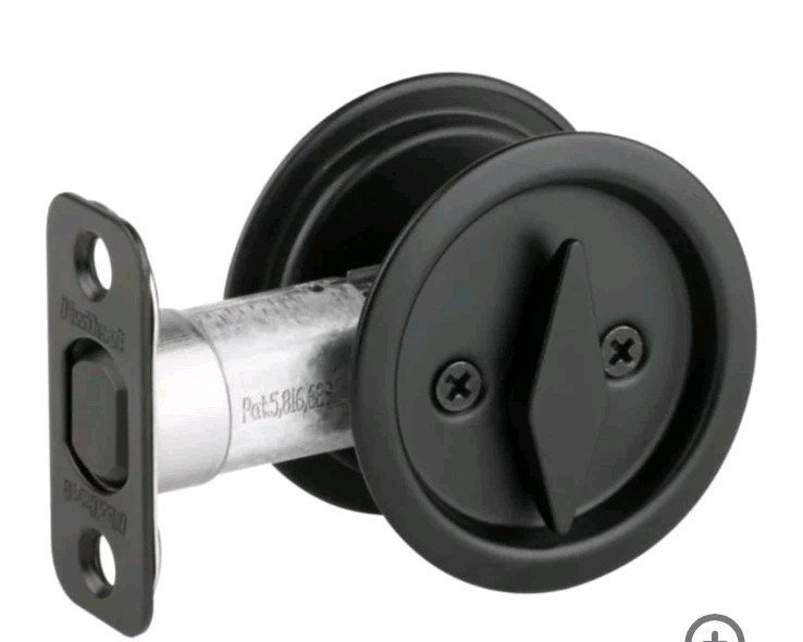 Kwikset 335-514 Round Privacy Bed/Bath Pocket Door Lock