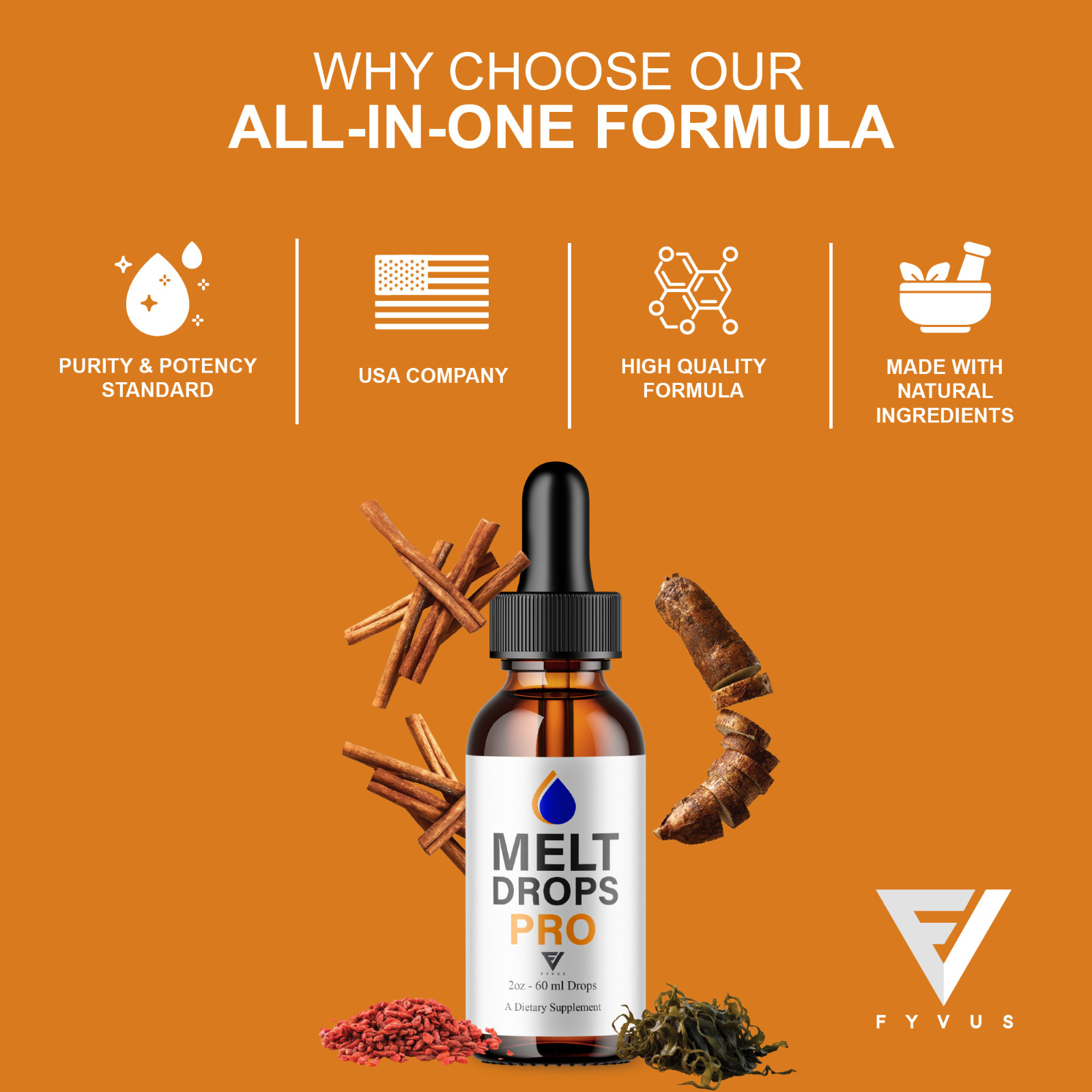 (2 Pack) Melt Drops Pro Supplement, Melt Drops Pro Weight Management (4oz)