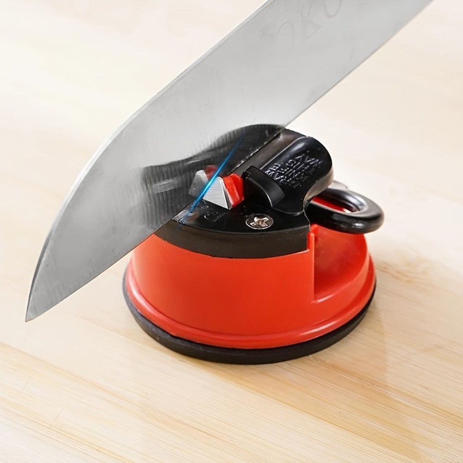 Novelty suction cup sharpener, kitchen tool