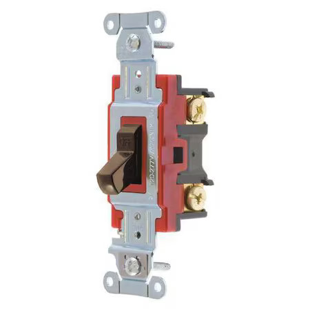 Bryant Bry4901b Wall Switch, Brwn, 20A, 1-Pole Switch