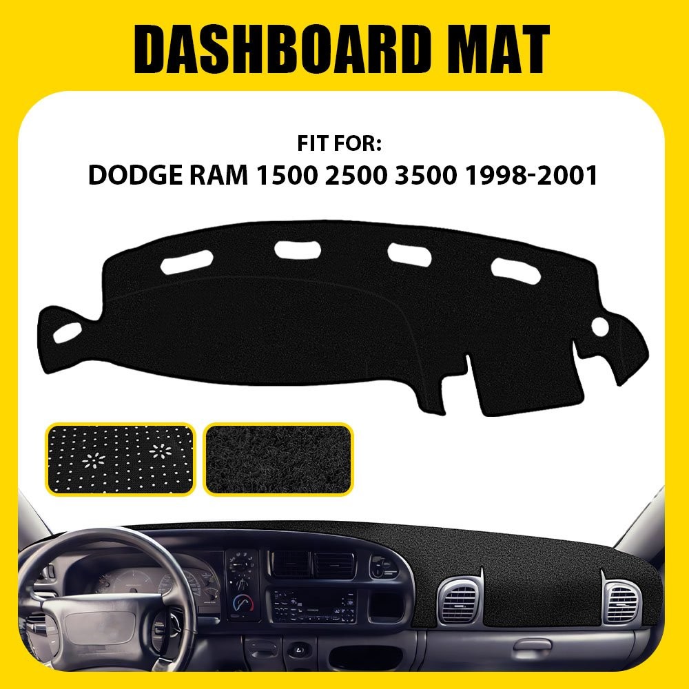 For Dodge Ram 1500 2500 3500 1998-2001 Dashboard Pad Dash Cover Mat Black J