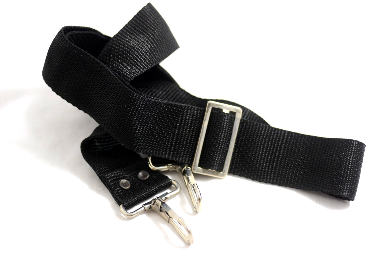 BLACK 1 1/2 INCH WIDE ADJUSTABLE CAMERA OR CAMERA BAG STRAP (EXCELLENT)
