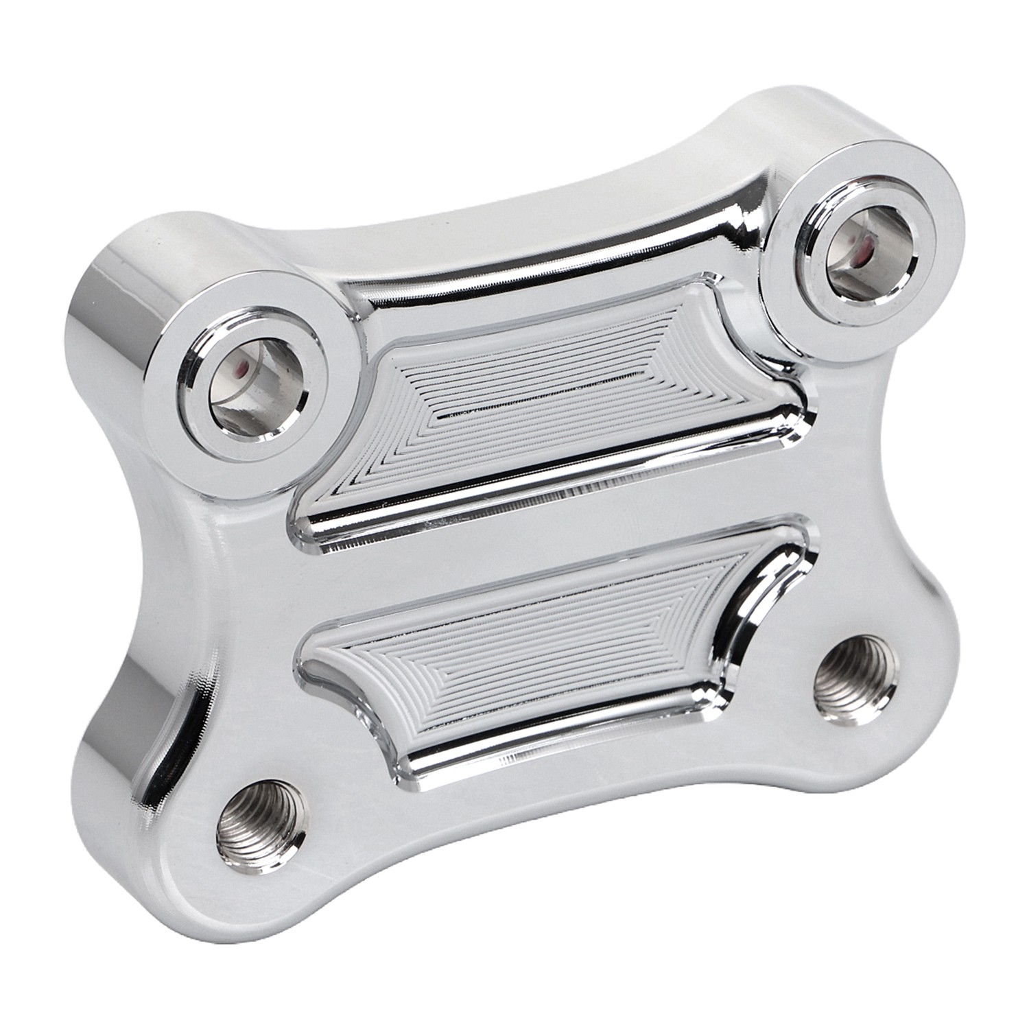 CNC Chrome Handlebar Riser Pull Back Plate For Harley Electra Street Glide FLHX