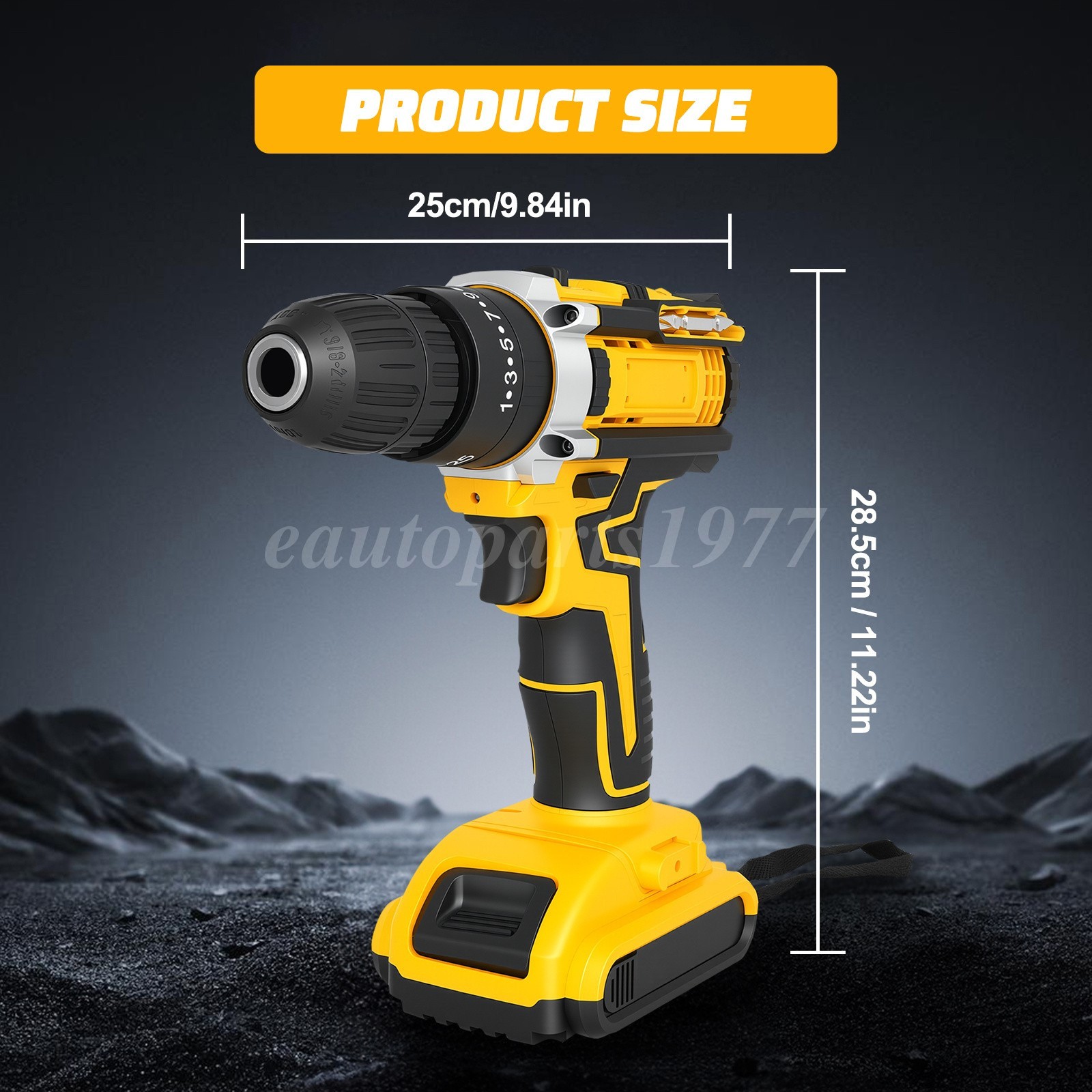 12V Multi-function Cordless Screwdriver,Impact Driver w/2 Batteries and Charger