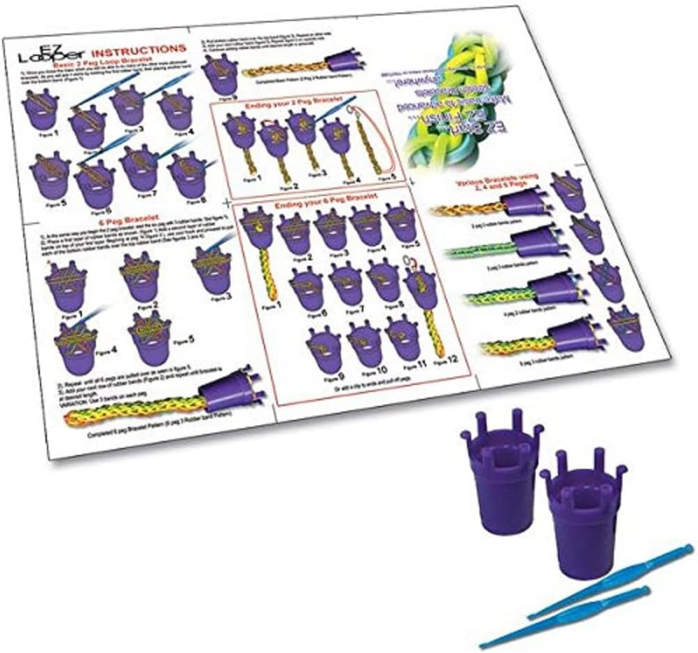 Pepperell Stretch Band EZ Looper Bracelet Maker, Purple