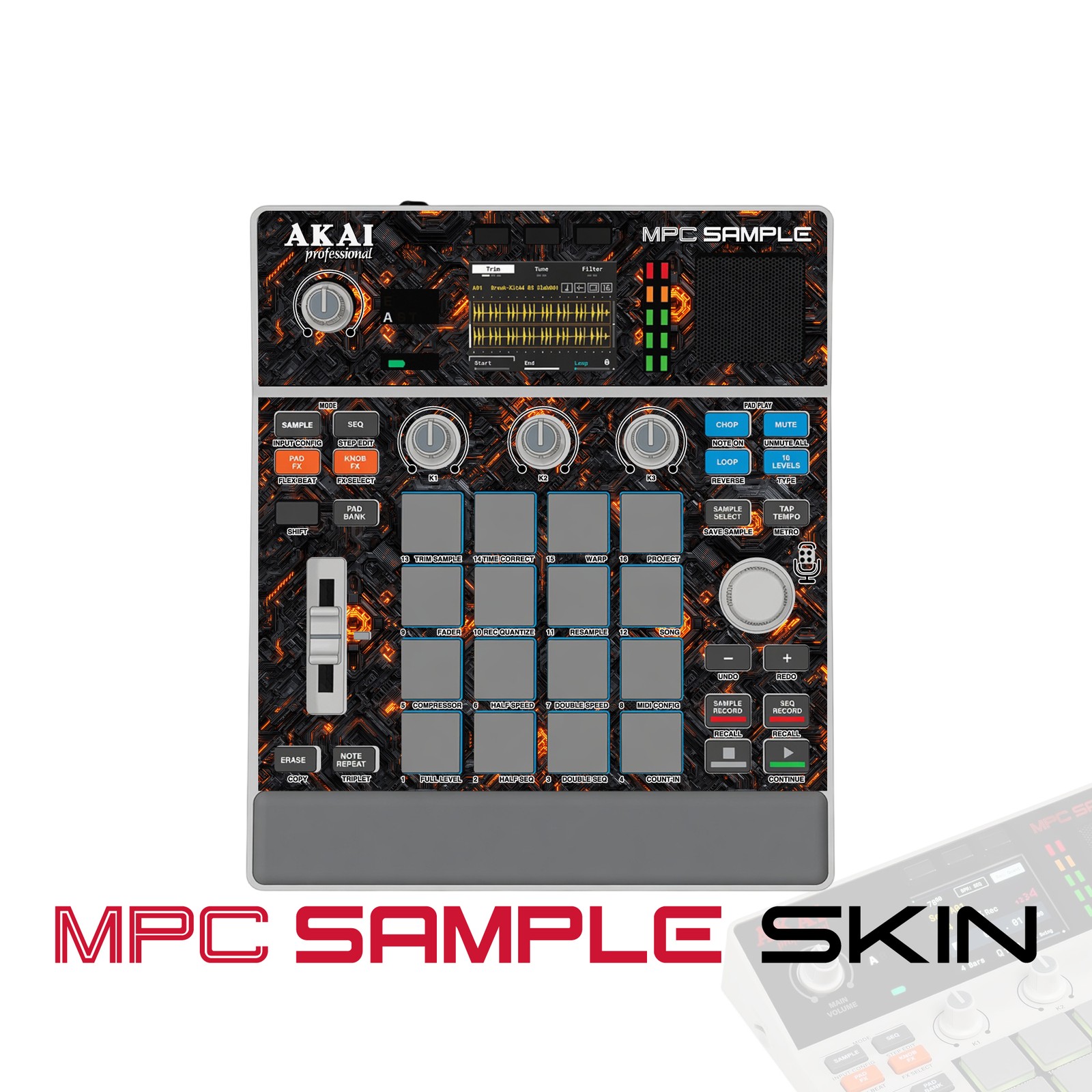 Akai MPC Sample Skin / Orange Circuit