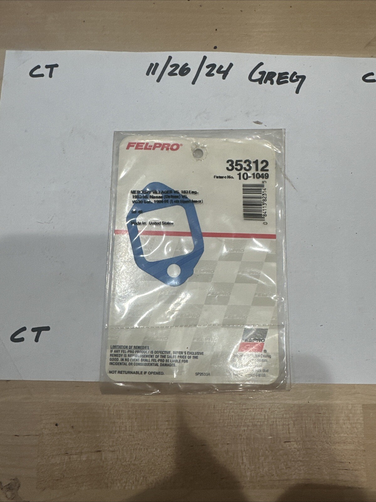 35312 Fel-pro Engine Coolant Housing Gasket