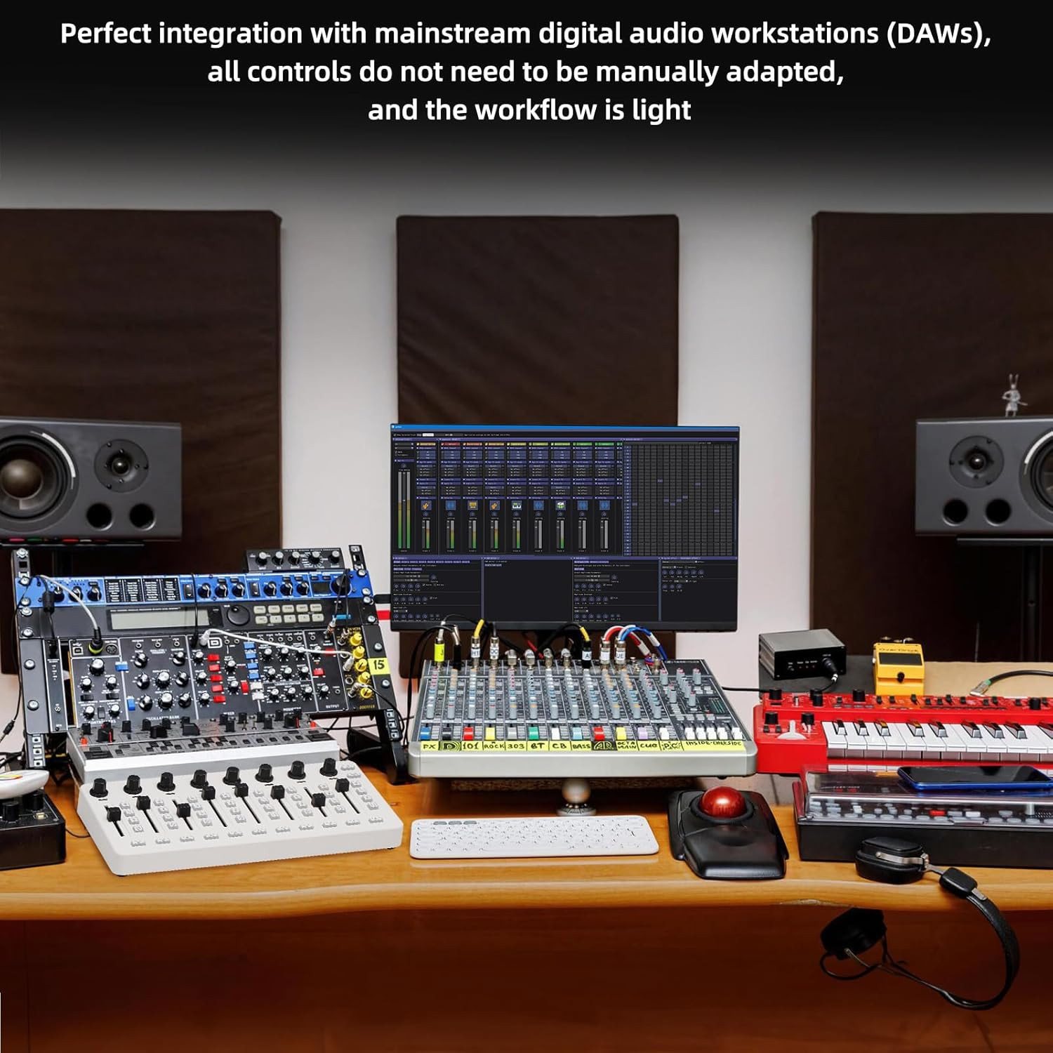 M-WAVE Wireless MIDI Controller - Bluetooth USB MIDI Mixer with 8 Knobs