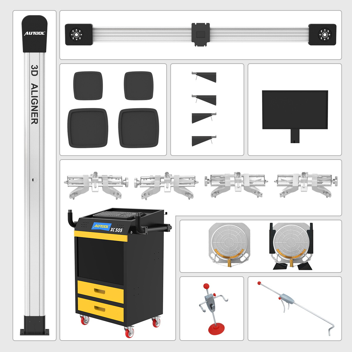 AUTOOL® 3D Wheel Alignment Machine Wheel Tire Aligner System Fully Automatic USA