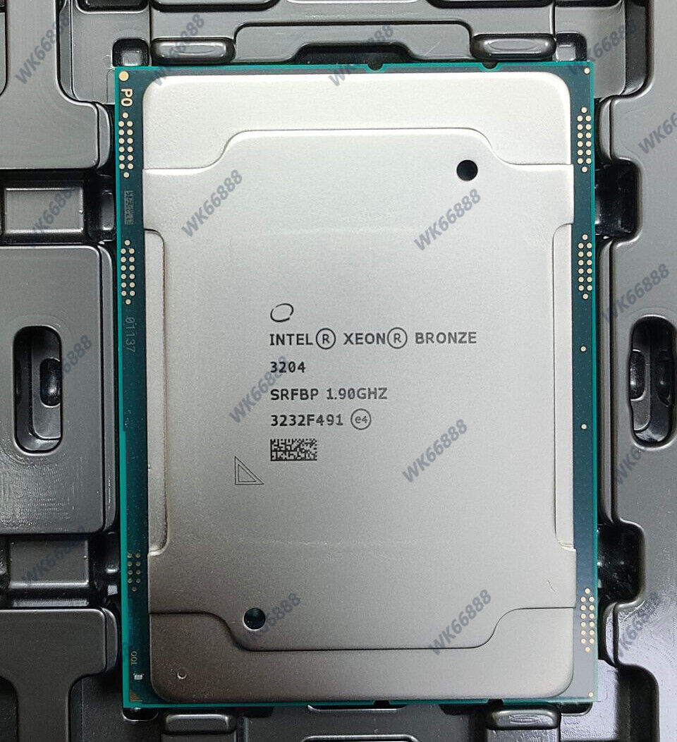 Intel Xeon Bronze 3204 SRFBP 6-core 1.90GHz 8.25MB 85W LGA-3647 CPU processor