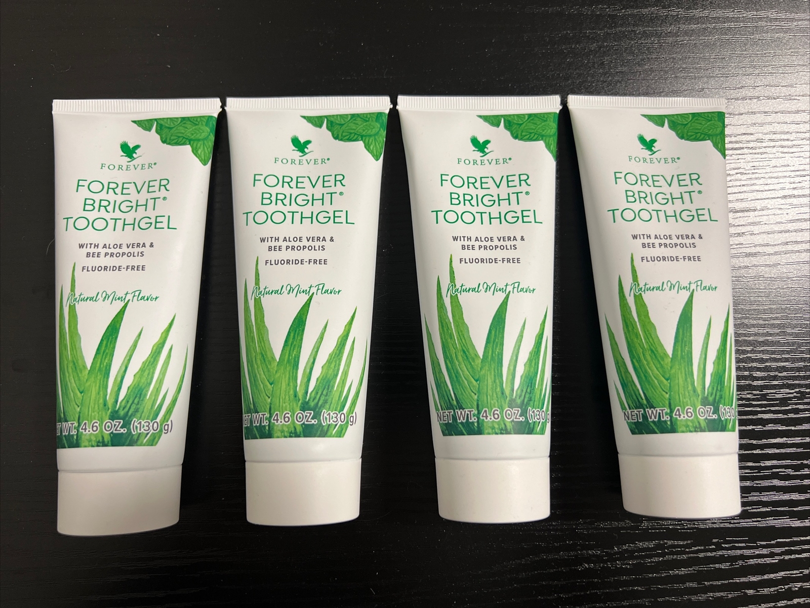 4 Forever Living Bright Toothgel With Aloe Vera NO Fluoride 4.6oz Exp 09/2027